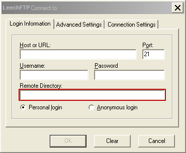 LeechFTP - Remote Directory
